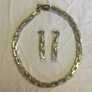 NWT ✅️ Elegant Gold  Chain Necklace and Earring Set By Eddie Borgo